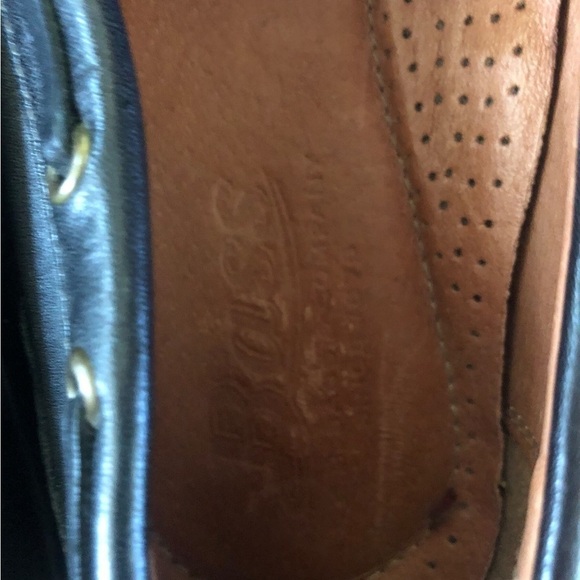 Bass Hank Leather Driving Mocs Shoe Black Mens 9.5M Casual Summer Slip On - Picture 4 of 6